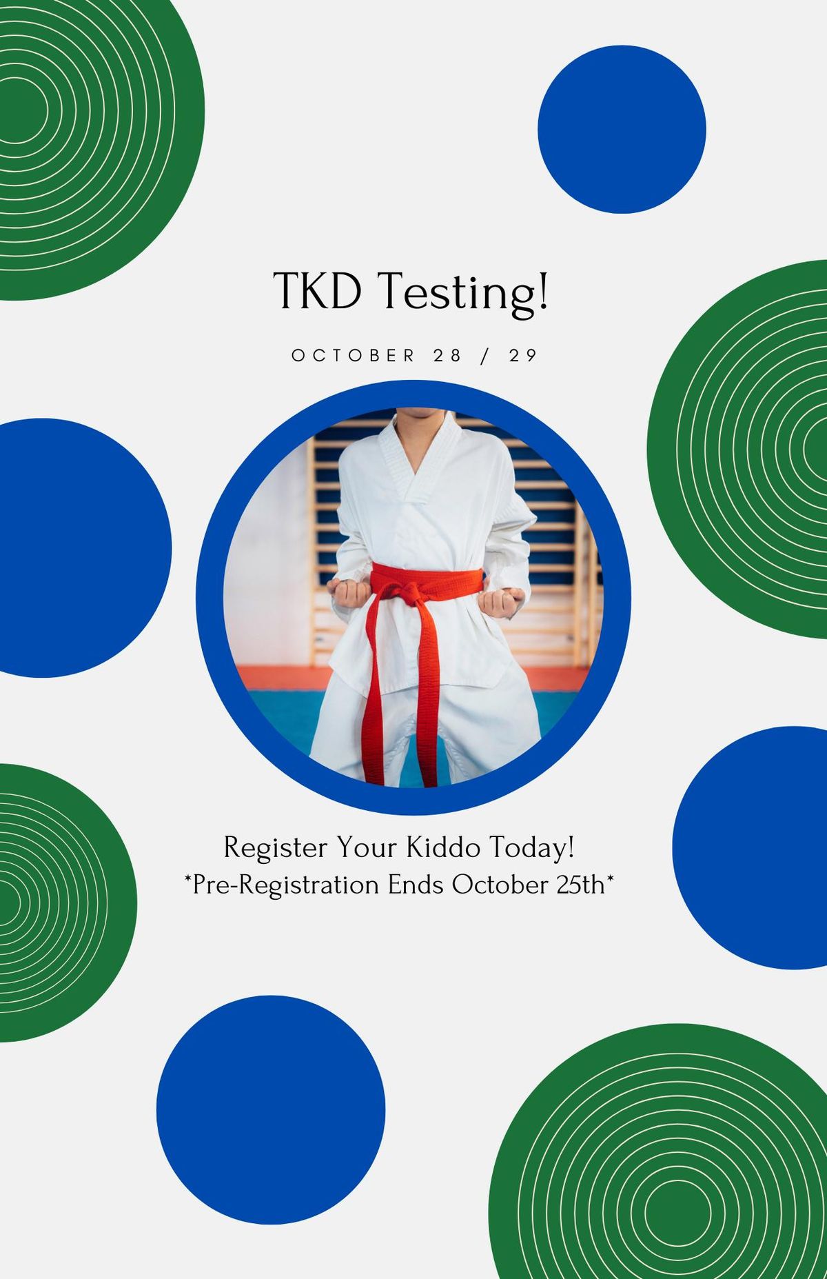 Tae Kwon Do Testing