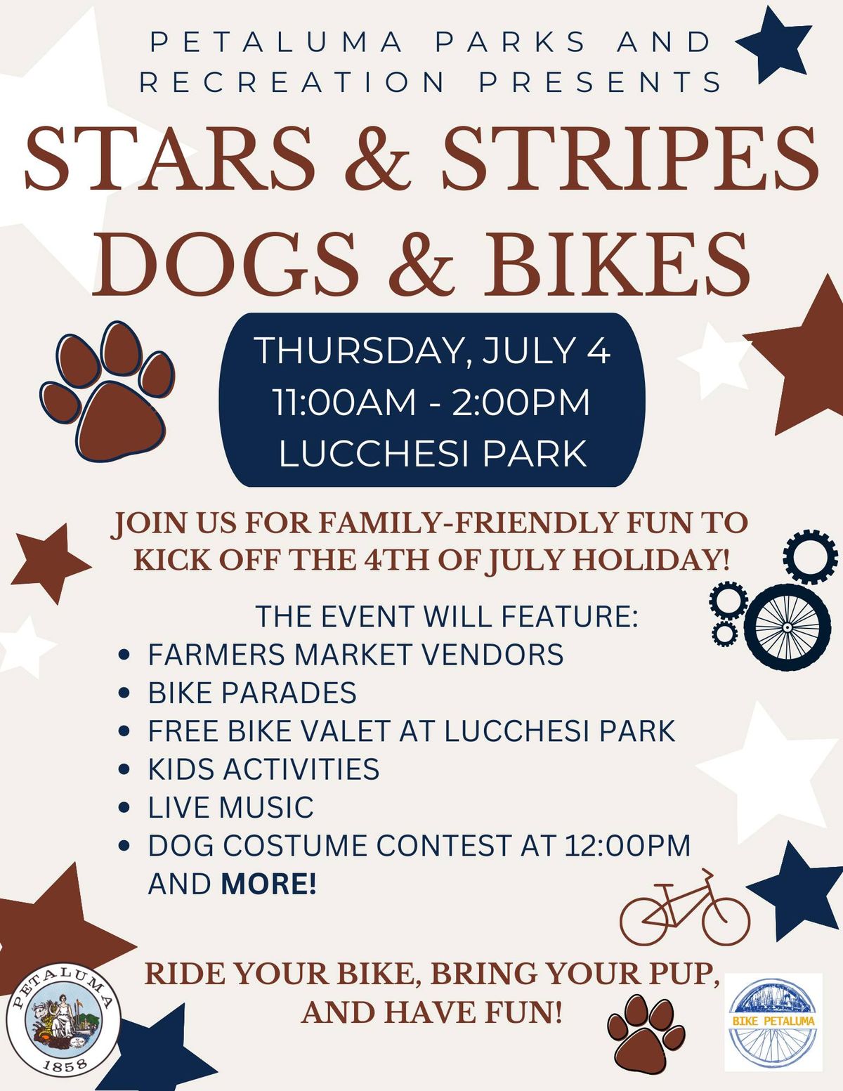 Stars and Stripes, Dogs and Bikes
