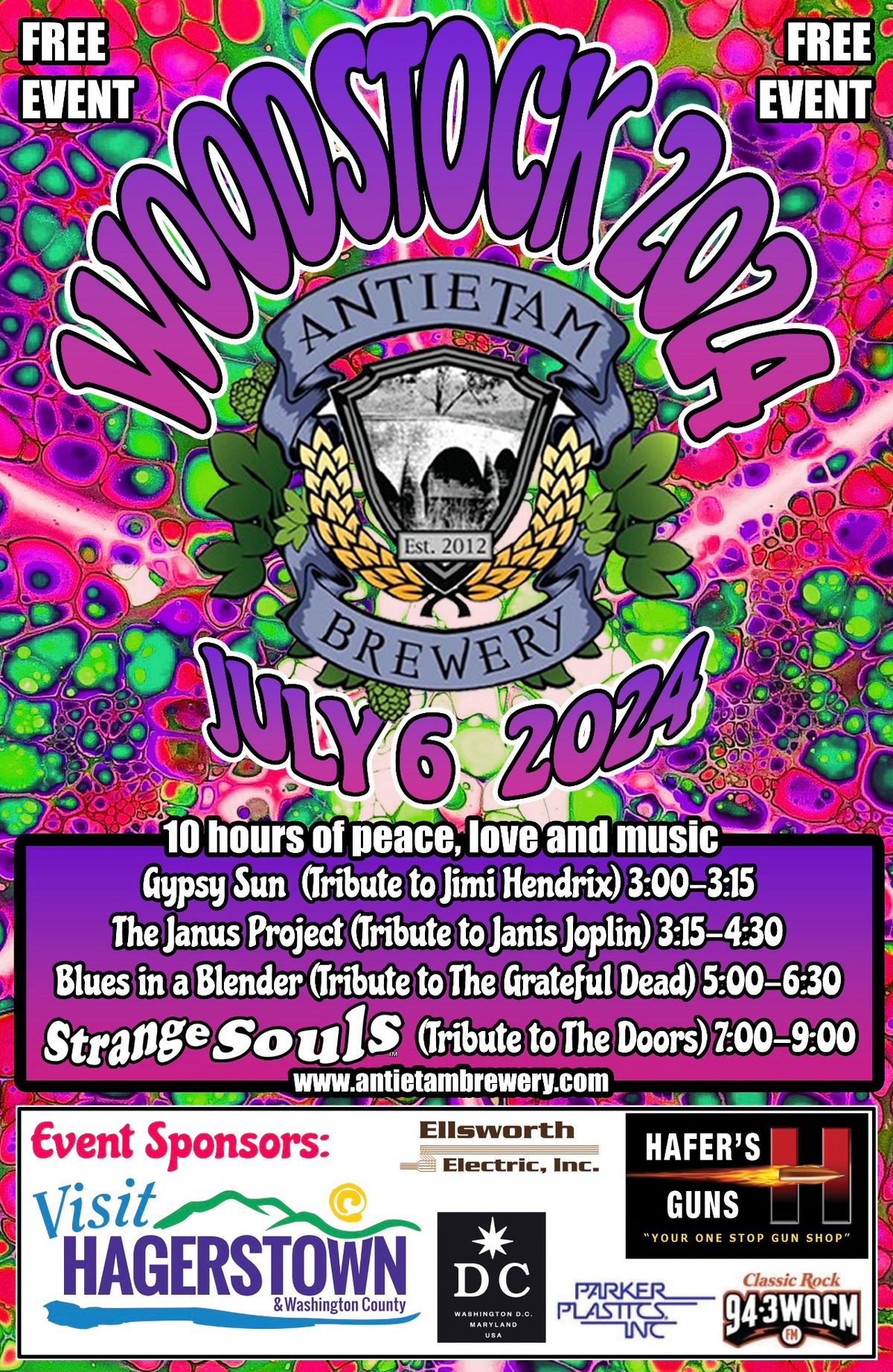 Woodstock 2024 Concert at Antietam Brewery 