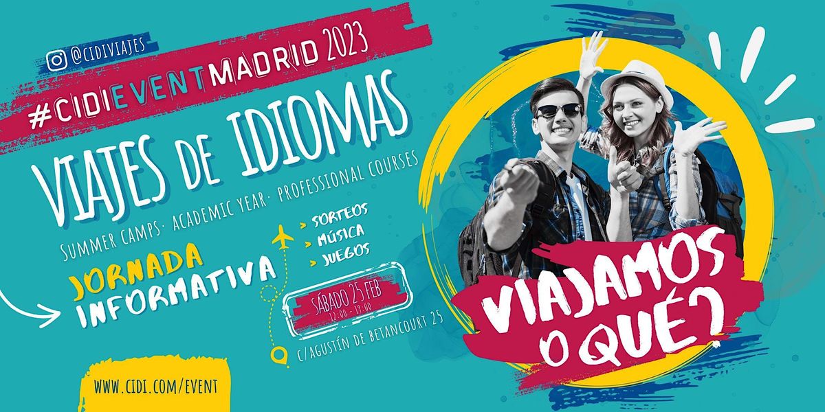 #CidiEventMadrid Fiesta Viajera de Idiomas: M\u00fasica, sorteos y juegos