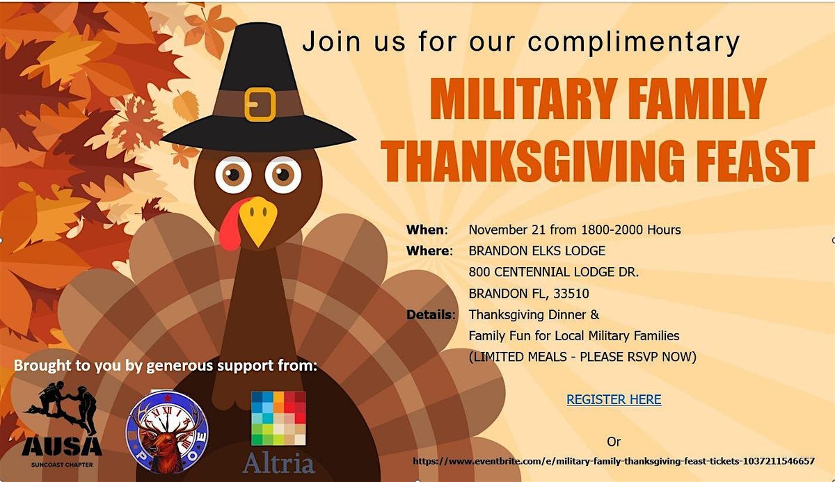 MILITARY FAMILY THANKSGIVING FEAST