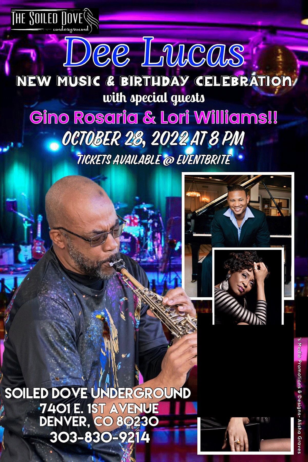 Dee Lucas with special guests Gino Rosaria & Lori Williams