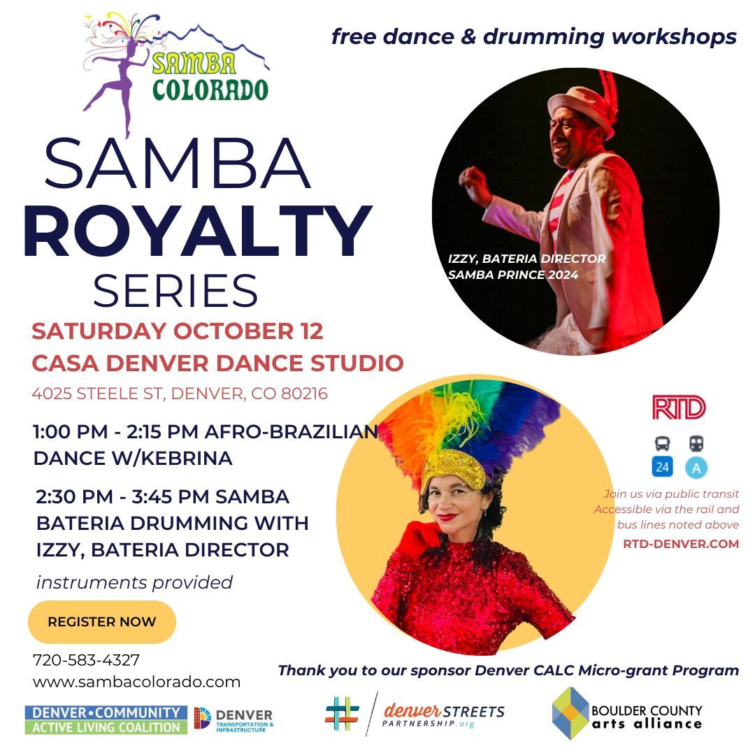 Samba Royalty: October 12 Free Classes