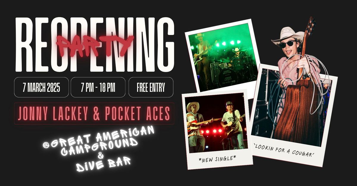 Reopening Party Featuring Jonny Lackey & The Pocket Aces