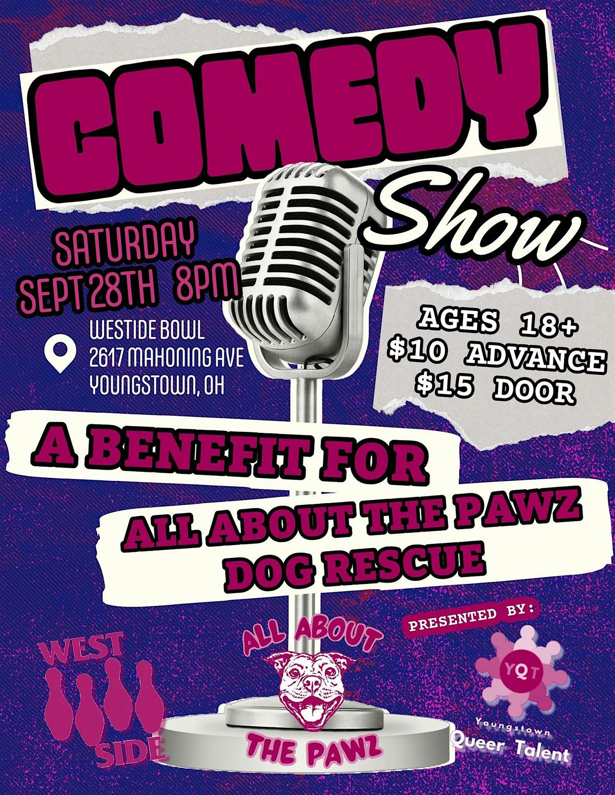 Comedy Benefit Show for All About the Pawz