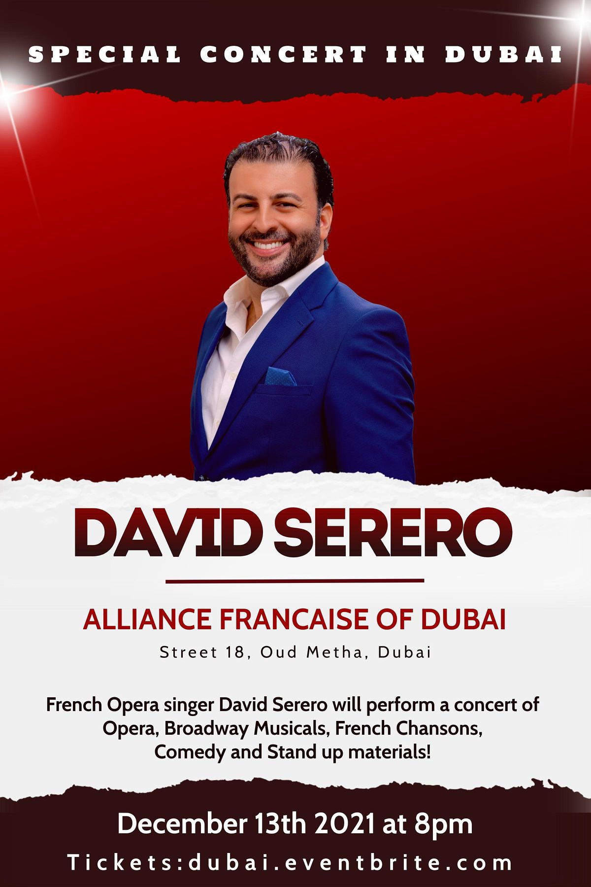 Concert David Serero at the Alliance Fran\u00e7aise of Dubai