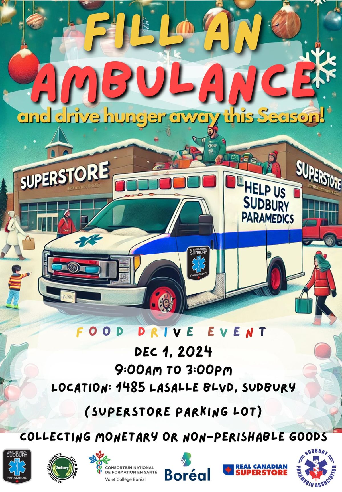 Fill an Ambulance for the Sudbury Food Bank