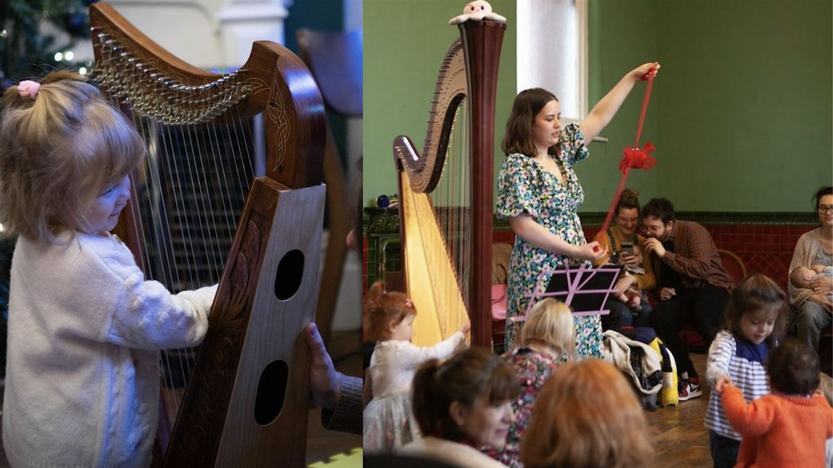 Art Town Tots Fantastic Fridays: Meet the Harp with the Moosik Makers