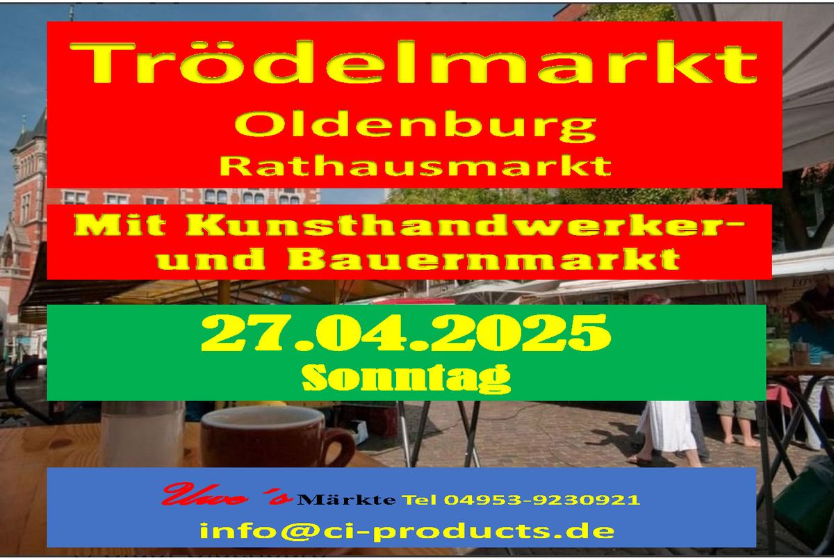 Oldenburg Rathausmarkt Flohmarkt Tr\u00f6delmarkt