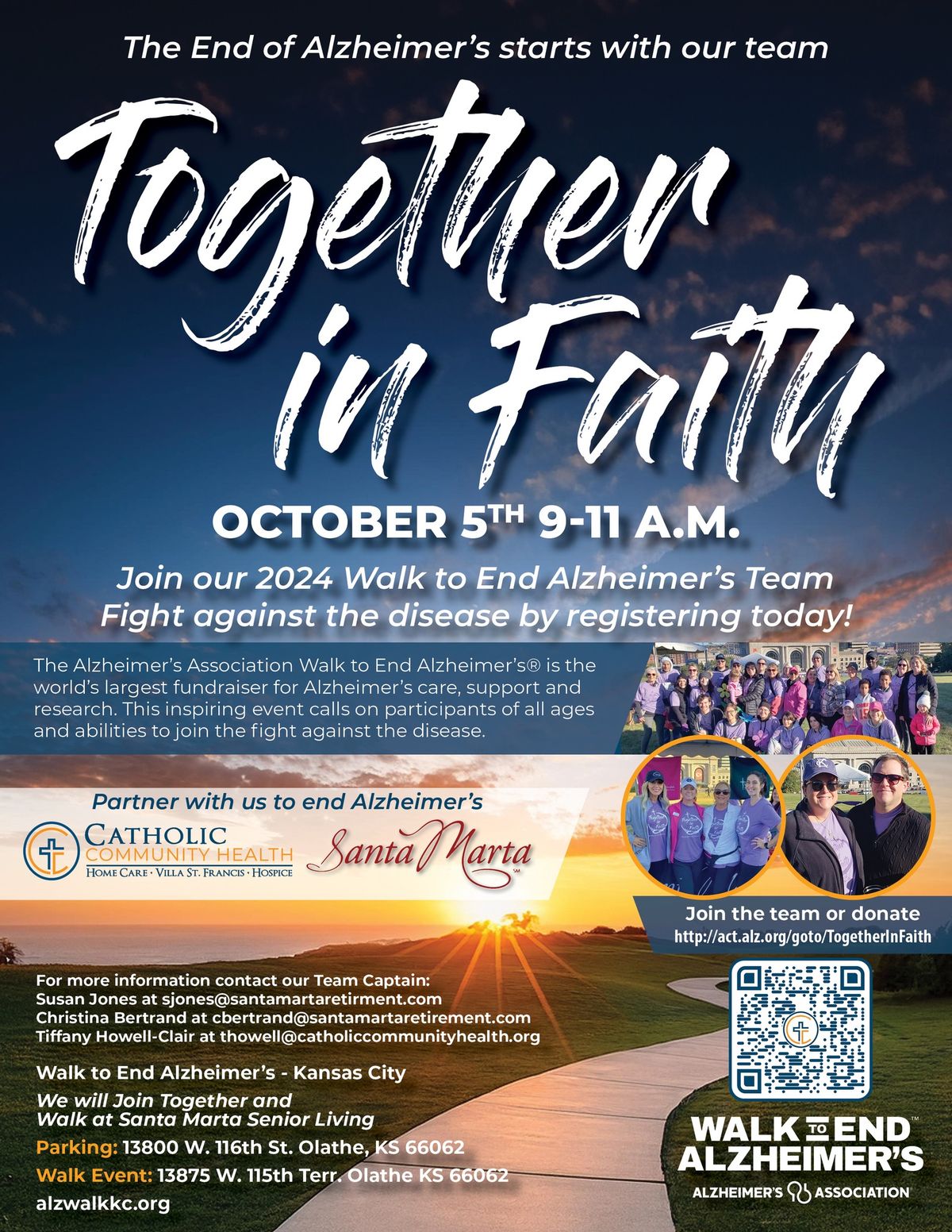 Walk to End Alzheimers: TOGETHER IN FAITH