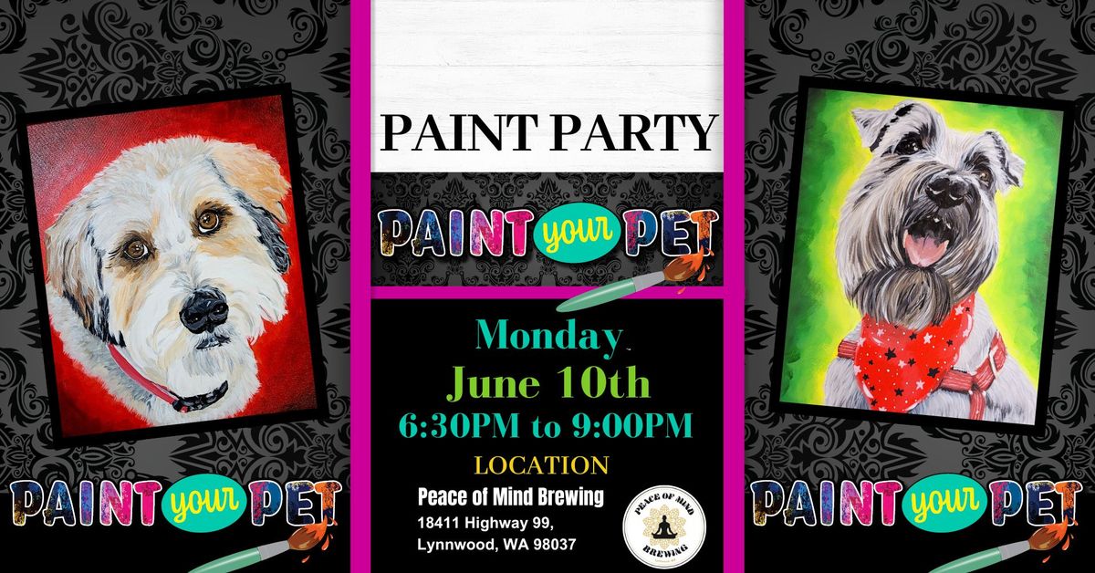 Paint YOUR Pet Paint Party.
