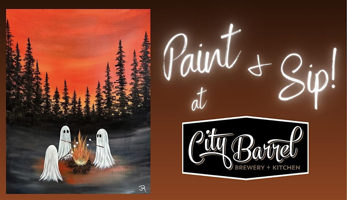 Halloween Paint & Sip at City Barrel Brewing Company!