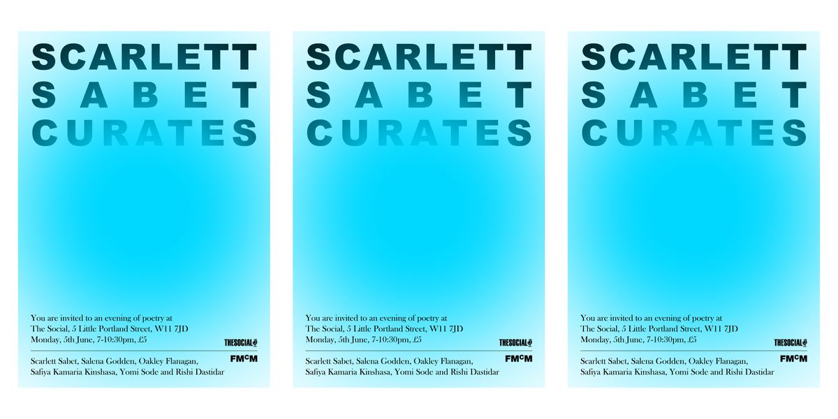 Scarlett Sabet Curates #2: Poetry at The Social