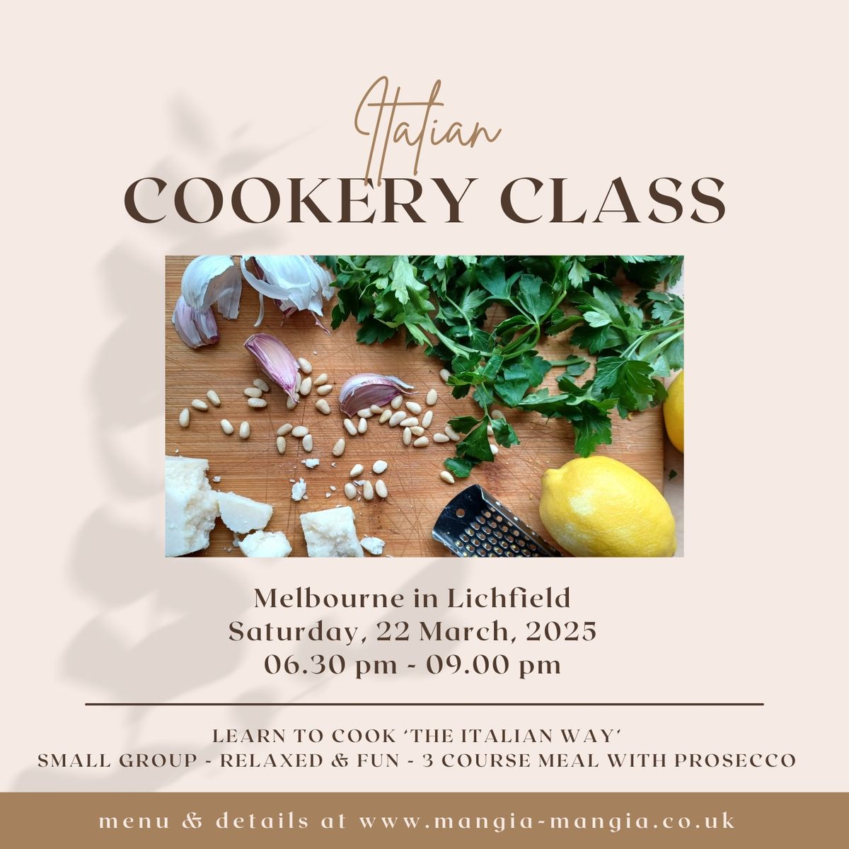 Italian Cookery Class in Lichfield