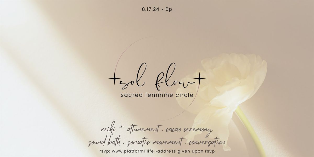 sacred feminine circle: sound bath, reiki, cacao, somatic dance, + convo