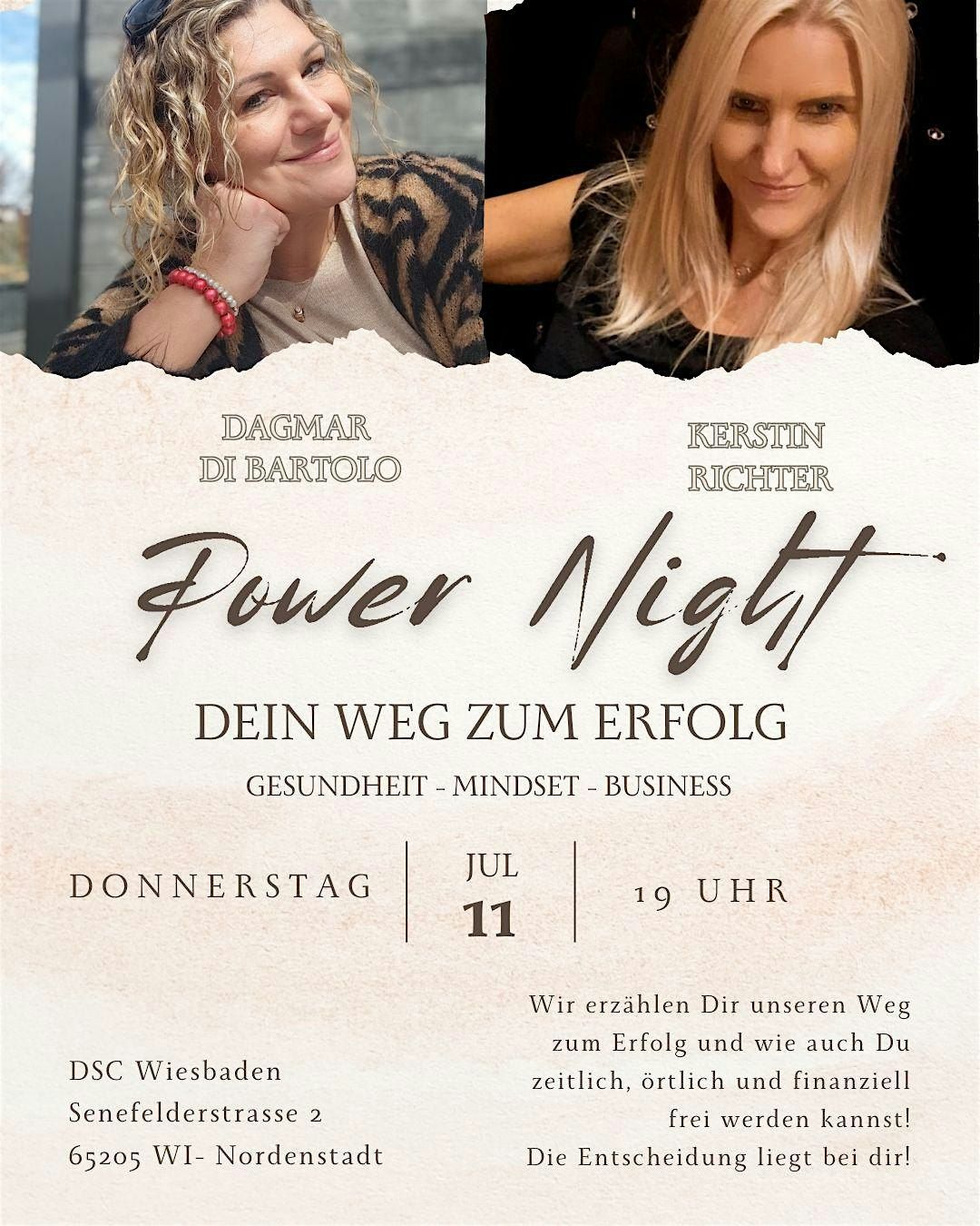 Power Night - Dein Weg zum Erfolg - DCS Wiesbaden 11.07.24 19-21h