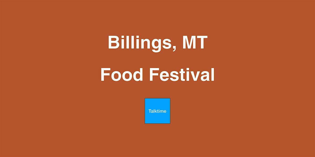 Food Festival - Billings