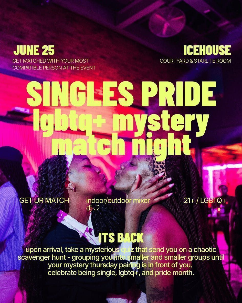 THURSDAY | LGBT+ MYSTERY MATCH NIGHT  | ICEHOUSE