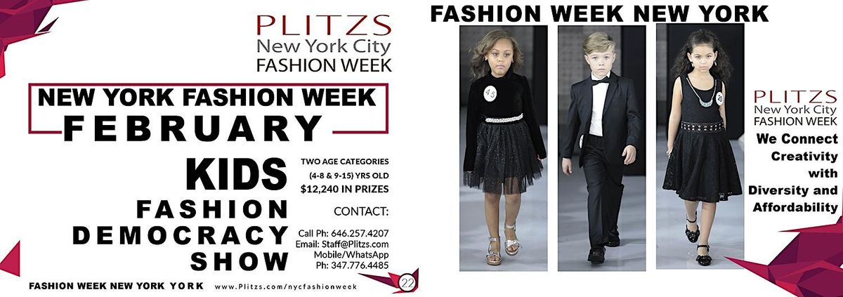 KIDS 4-8 AUDITION FOR NEW YORK FASHION WEEK - FEBRUARY SHOW SEASON