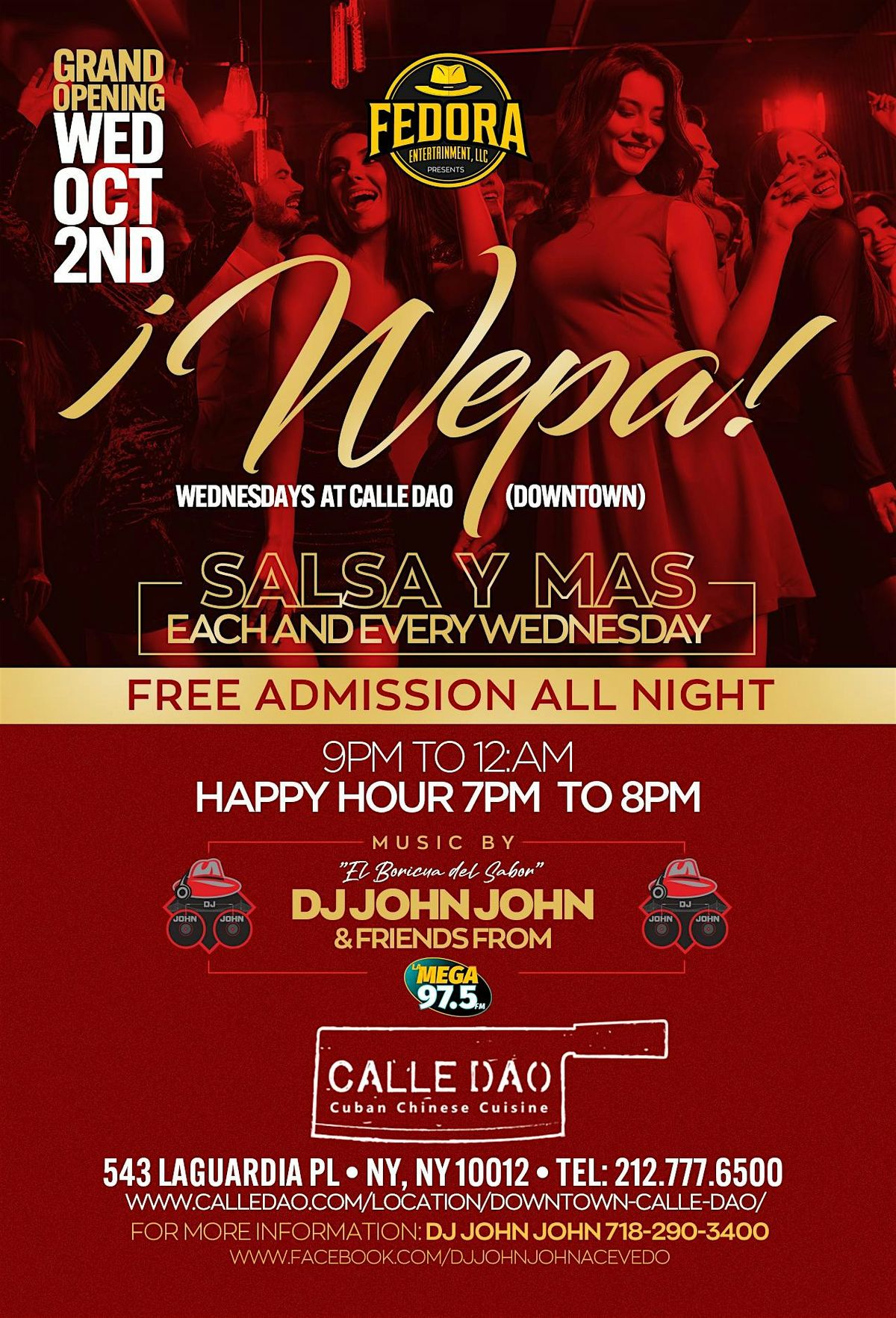 \u00a1WEPA! Wednesdays at CALLE DAO (Downtown)