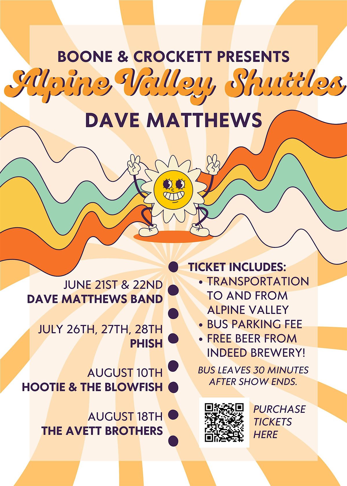 Alpine Valley Shuttle to Dave Matthews - FRIDAY