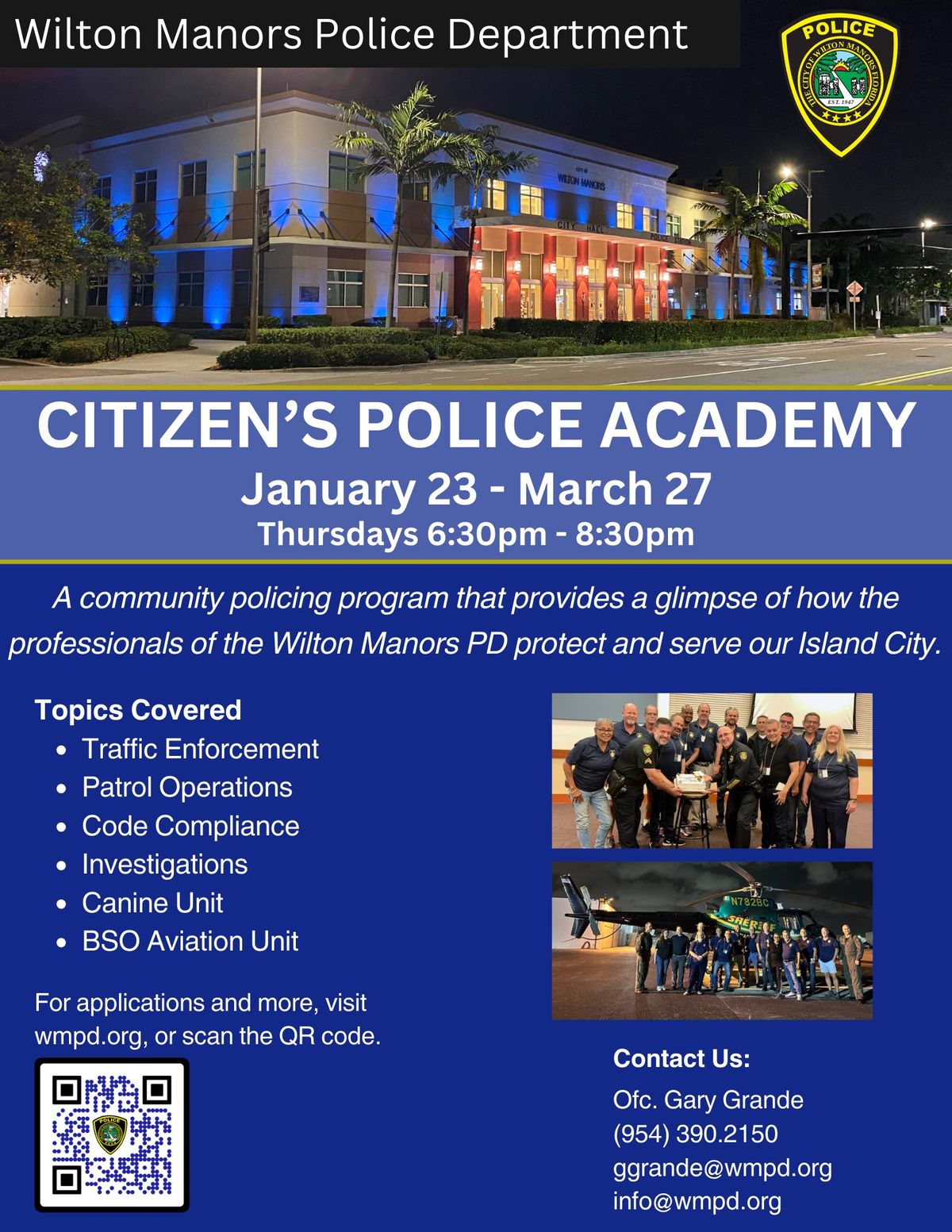 2025 Citizen's Police Academy - REGISTRATION REQUIRED