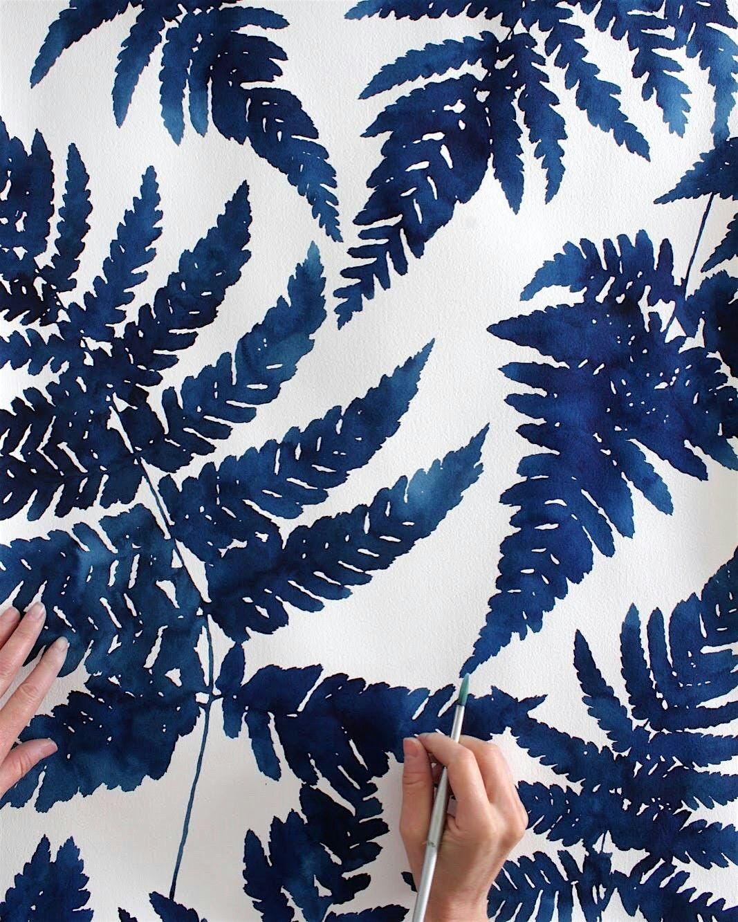 Workshop | Indigo Ferns in Watercolor