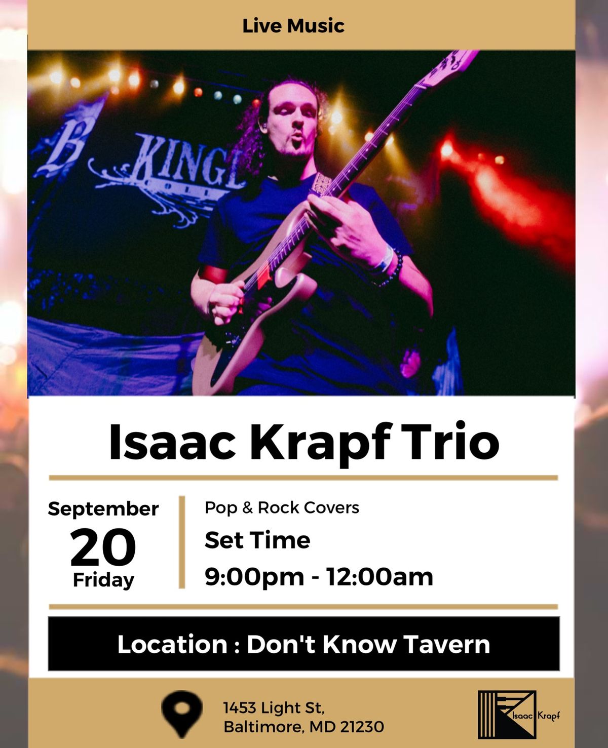 Isaac Krapf Trio : Don\u2019t Know Tavern