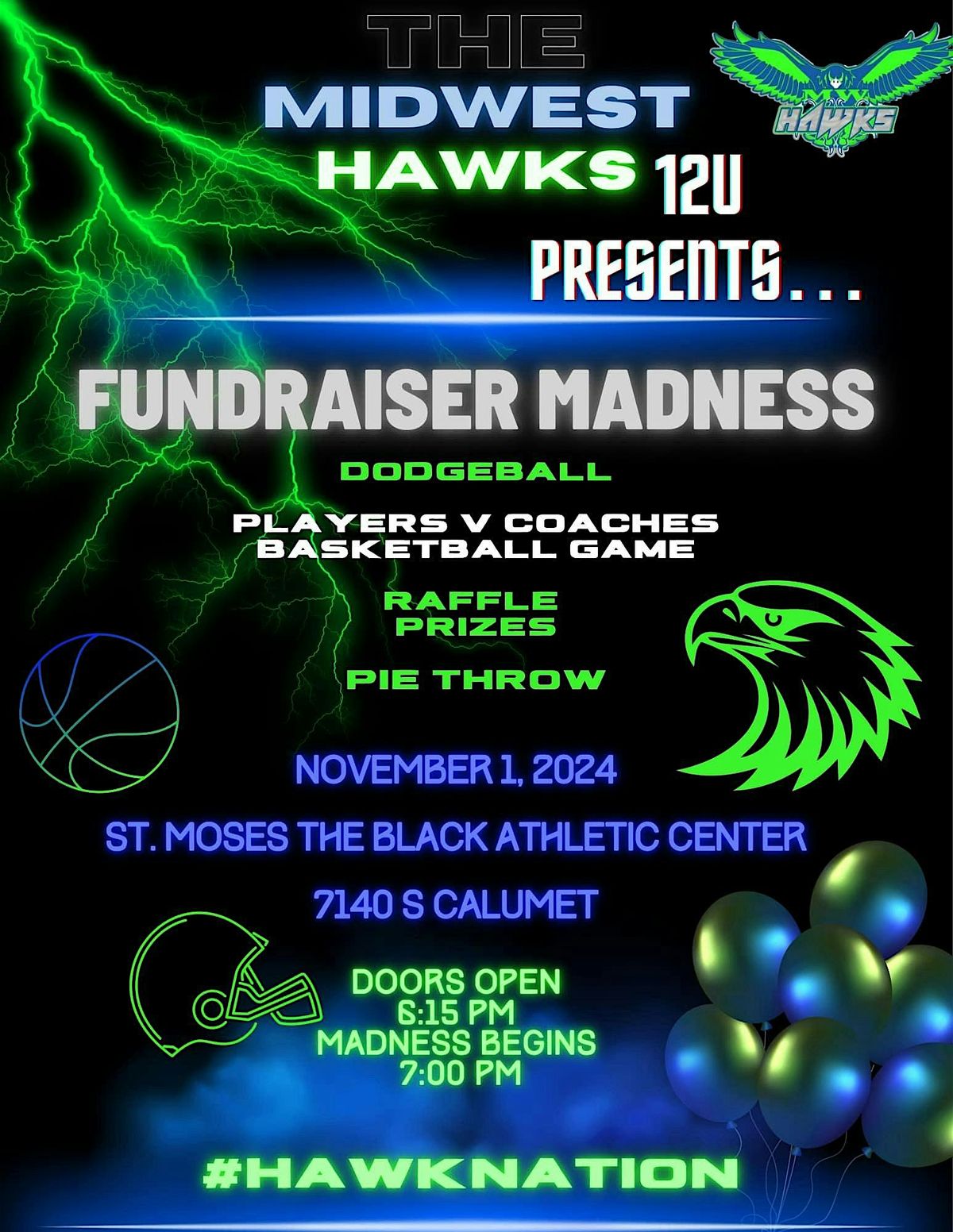 12U MIDWEST HAWKS KIDS VS. ADULT BASKETBALL FUNDRAISER MADNESS