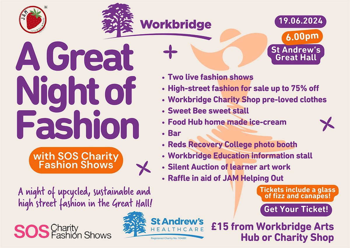 Workbridge: A Great Night of Fashion (featuring upcycled, sustainable and high street fashion)