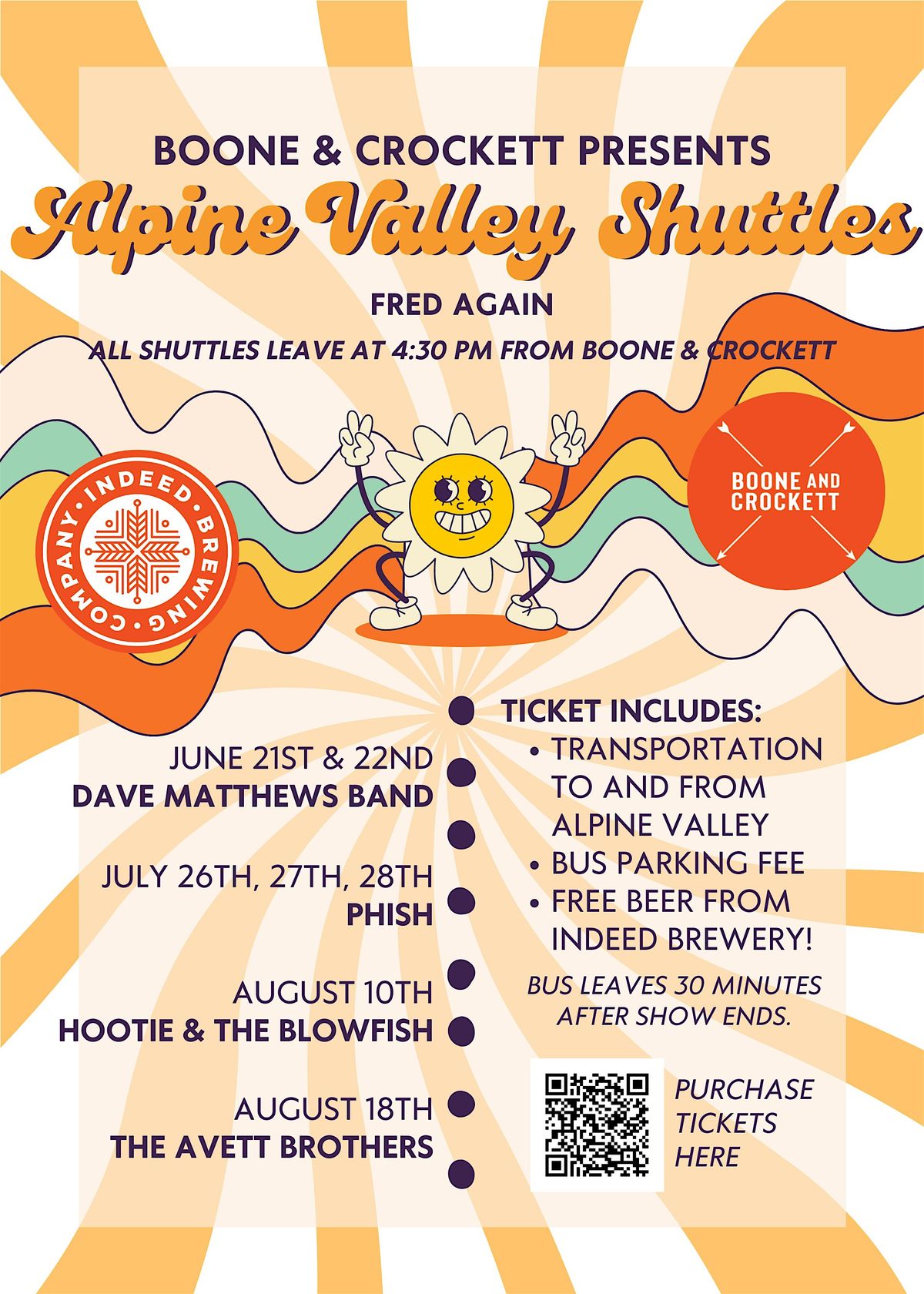 Alpine Valley Shuttle to FRED AGAIN SATURDAY