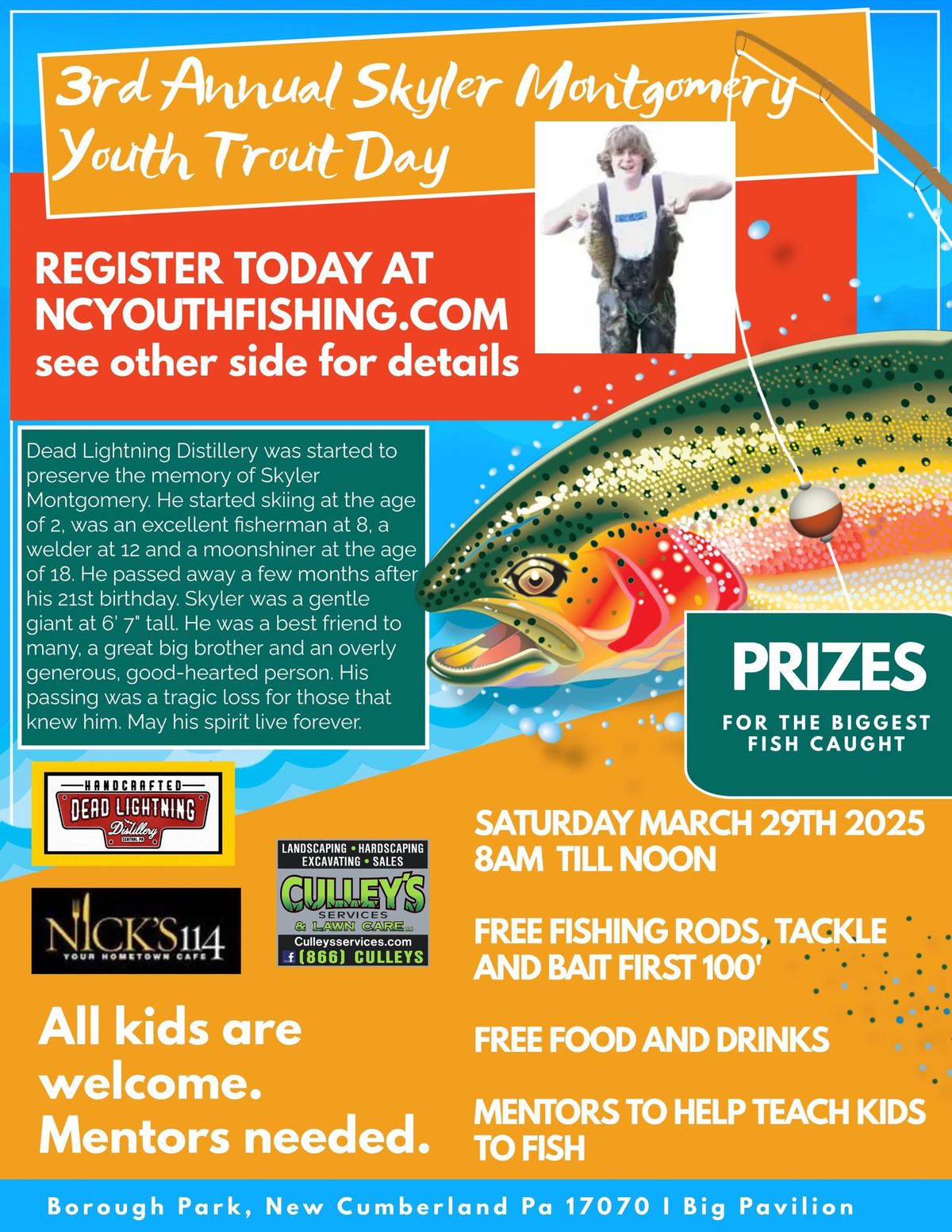 3rd Annual Skyler Montgomery Youth Trout Day