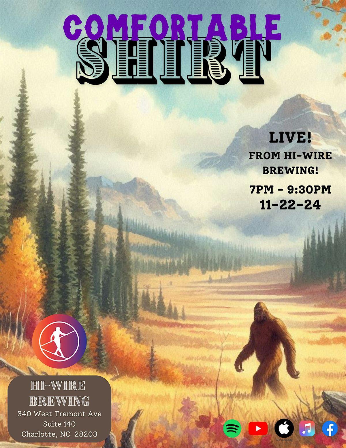 Comfortable Shirt: Live From Hi-Wire Brewing!