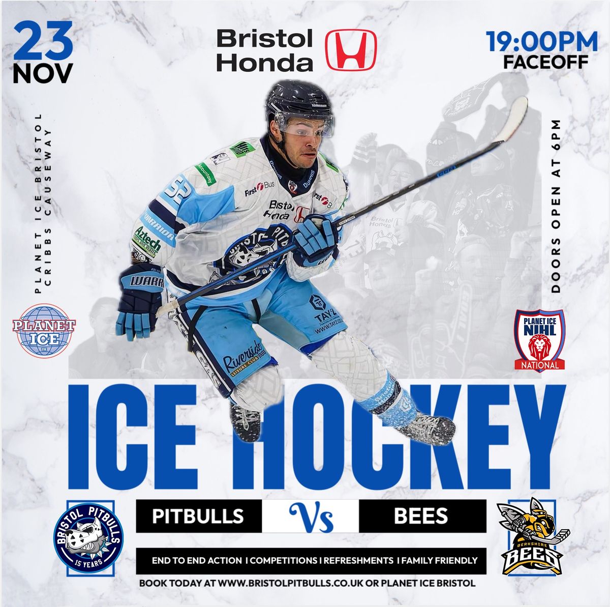 Bristol Honda Pitbulls v Berkshire Bees 7pm