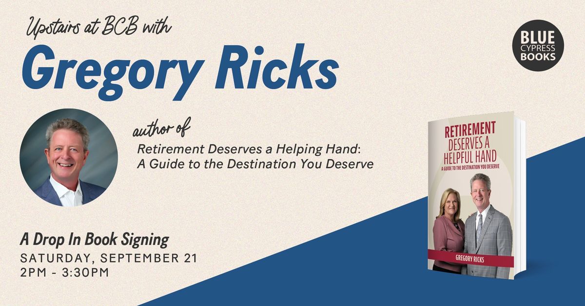 Meet & Greet Book Signing with Gregory Ricks