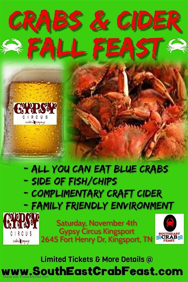 Crabs & Cider Feast -  InCider Gypsy Circus Kingsport