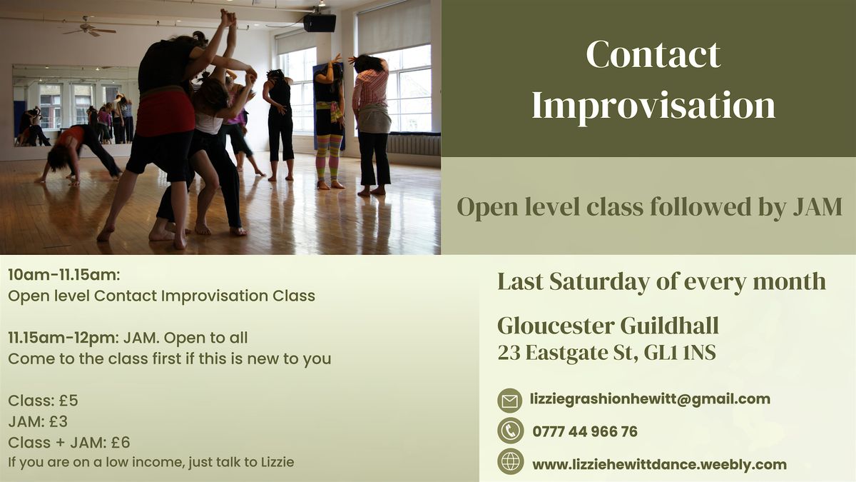 Dance Contact Improvisation Class + Jam!