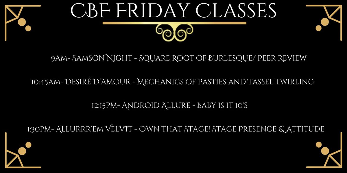CBF Friday Classes!