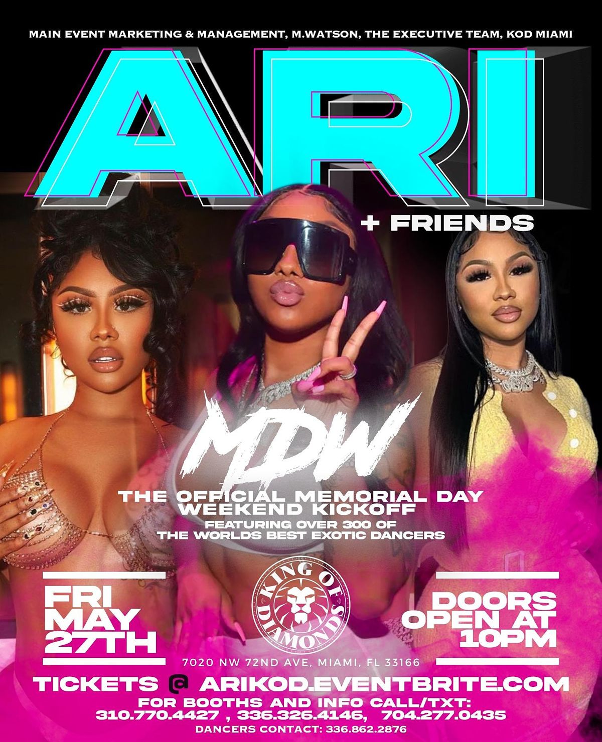ARI & FRIENDS @ KOD MIAMI || MDW MIA 2022 MAIN EVENT, KOD Miami, 27 May ...