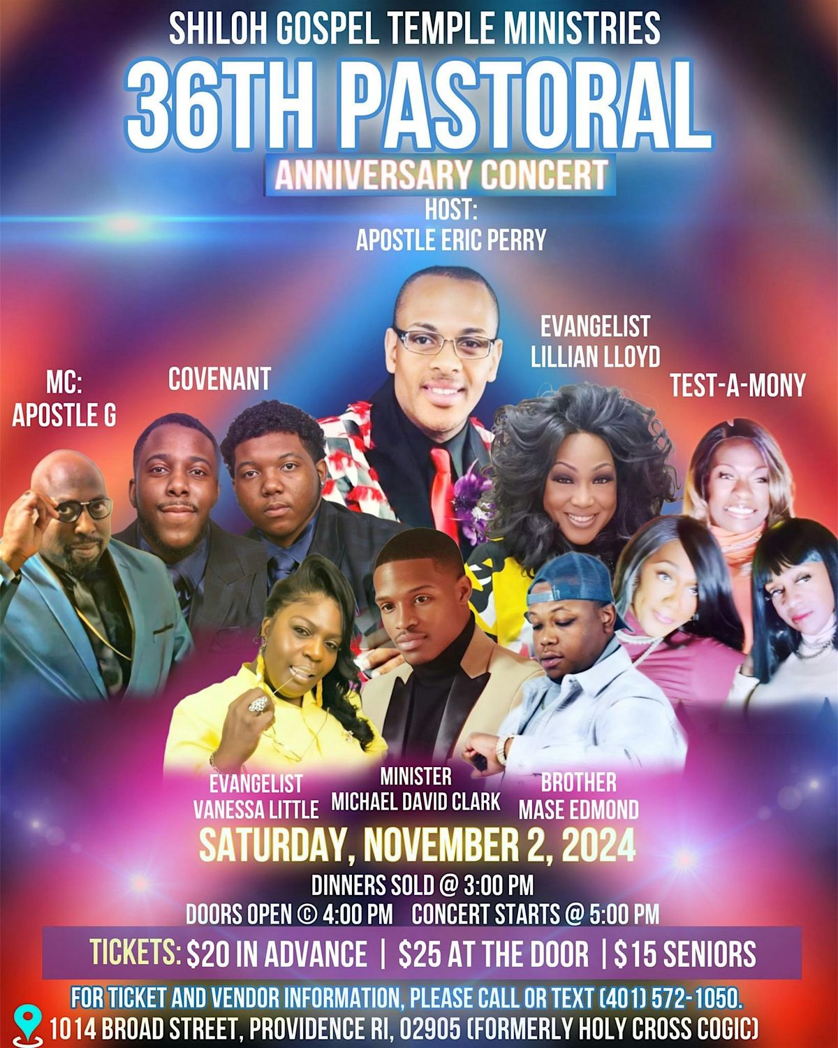 SHILOH GOSPEL TEMPLE'S 36TH PASTORAL ANNIVERSARY CONCERT