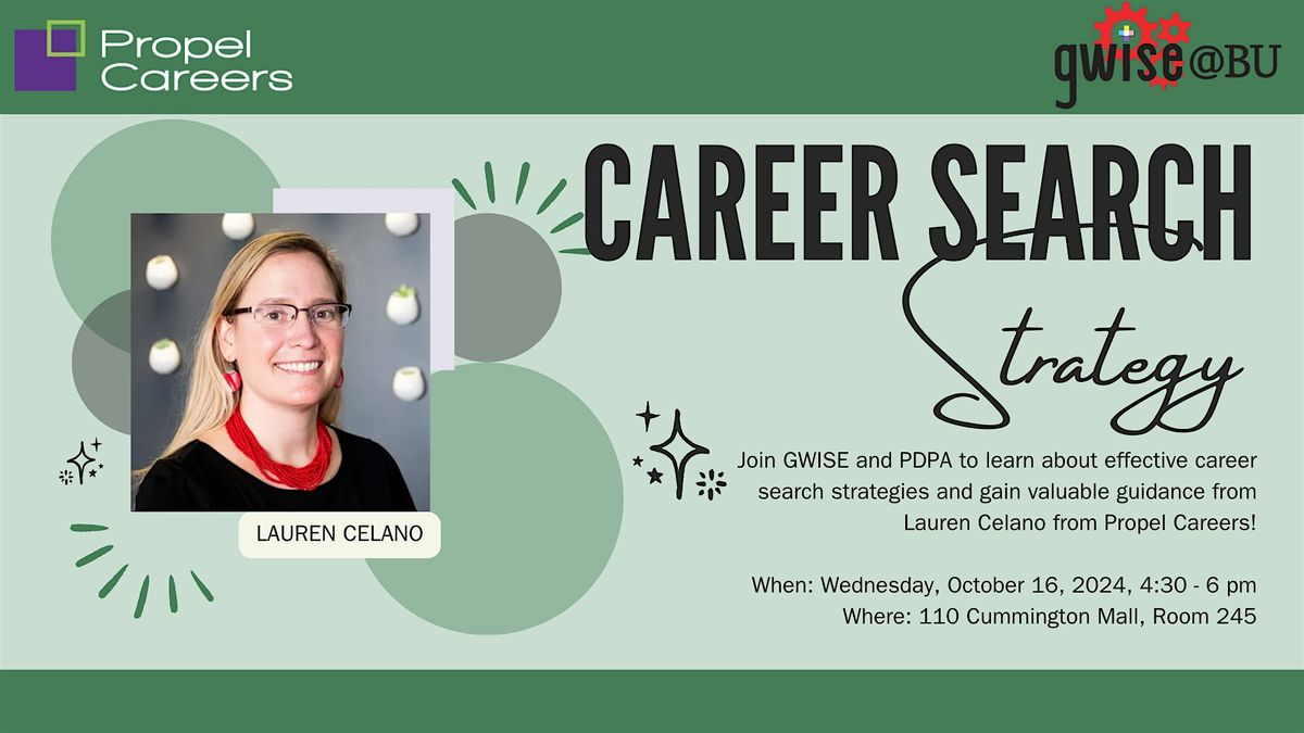 GWISE x PDPA: Career Search Strategy Seminar with Lauren Celano