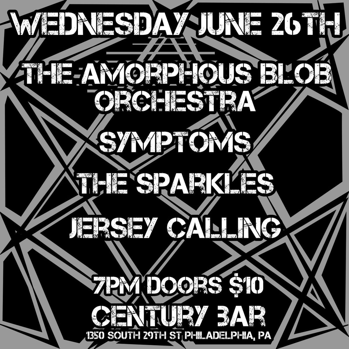 Amorphous Blob Orchestra + Jersey Calling + Symptoms (TN) + The Sparkels (NYC) @ Century Bar