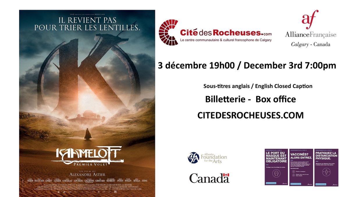 Cinema Kaamelott Premier Volet La Cite Des Rocheuses Calgary 3 December 21 Cinema Kaamelott Premier Volet La Cite Des Rocheuses Calgary 3 December 21