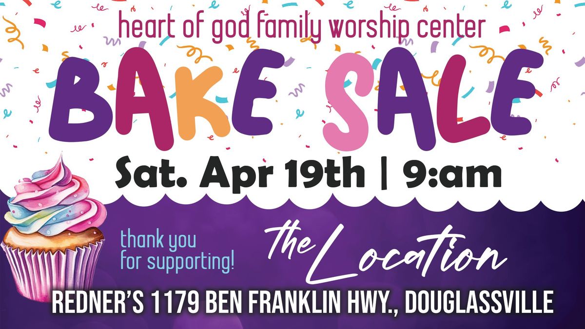 04\/19 @ 9am - Bake Sale Fundraiser @ Redners 1179 Ben Franklin Hwy., Douglassville