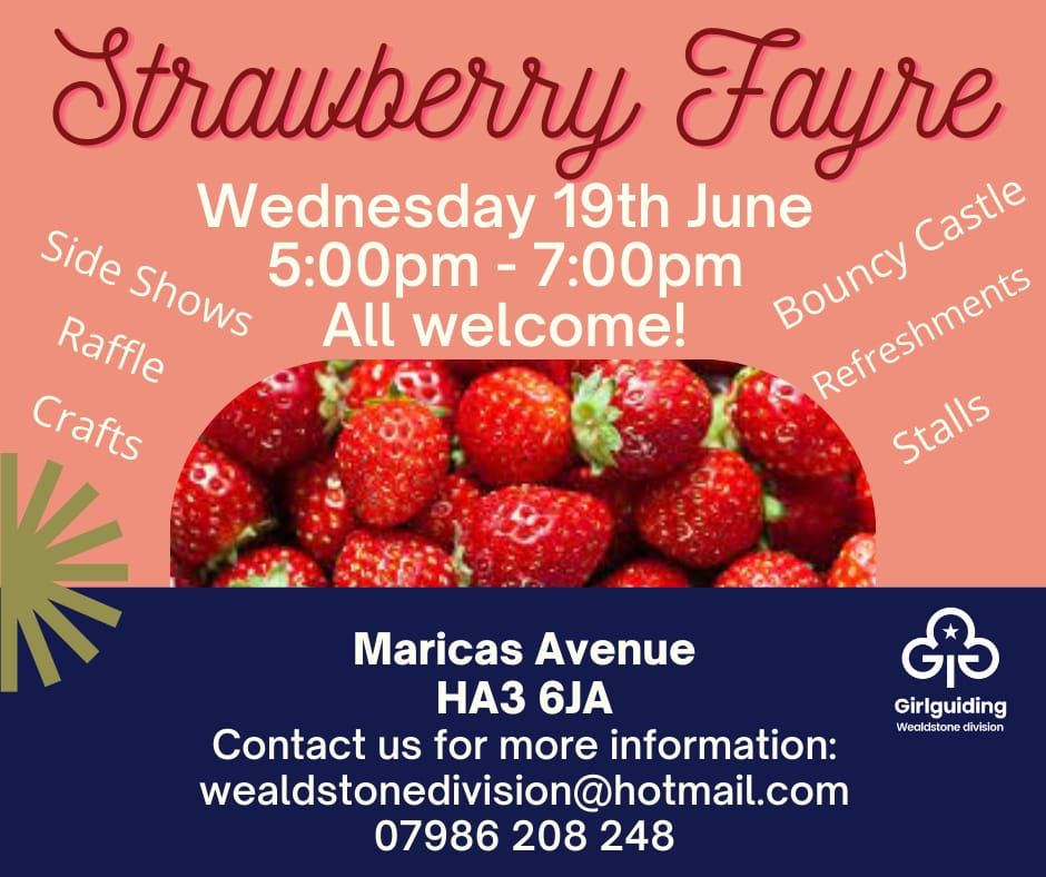 Strawberry Fayre at Girlguiding Wealdstone HQ