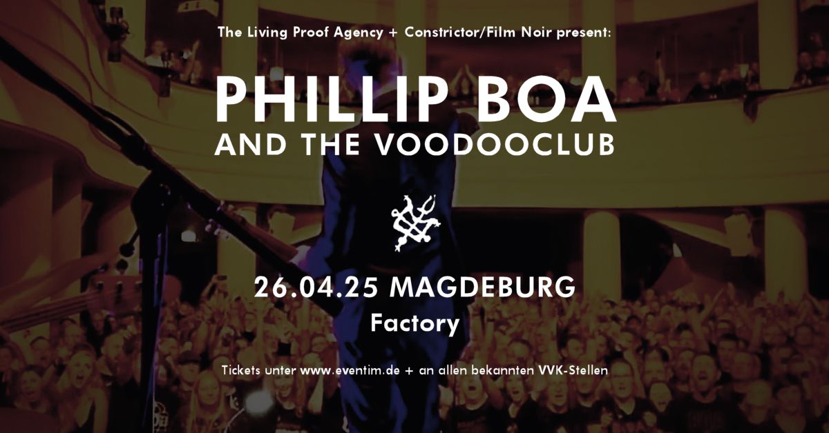 Phillip Boa and the Voodooclub play singles + songs from their catalogue