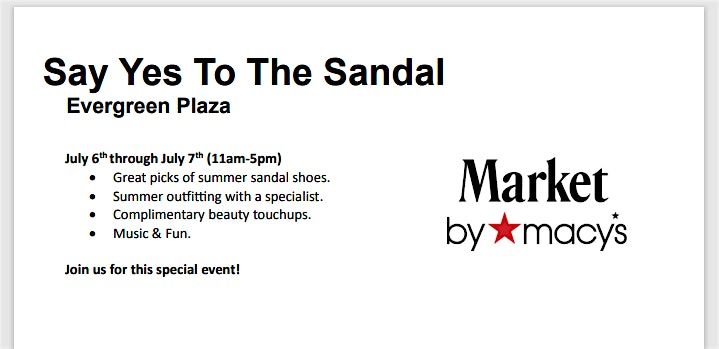 Say Yes To The Sandal Event