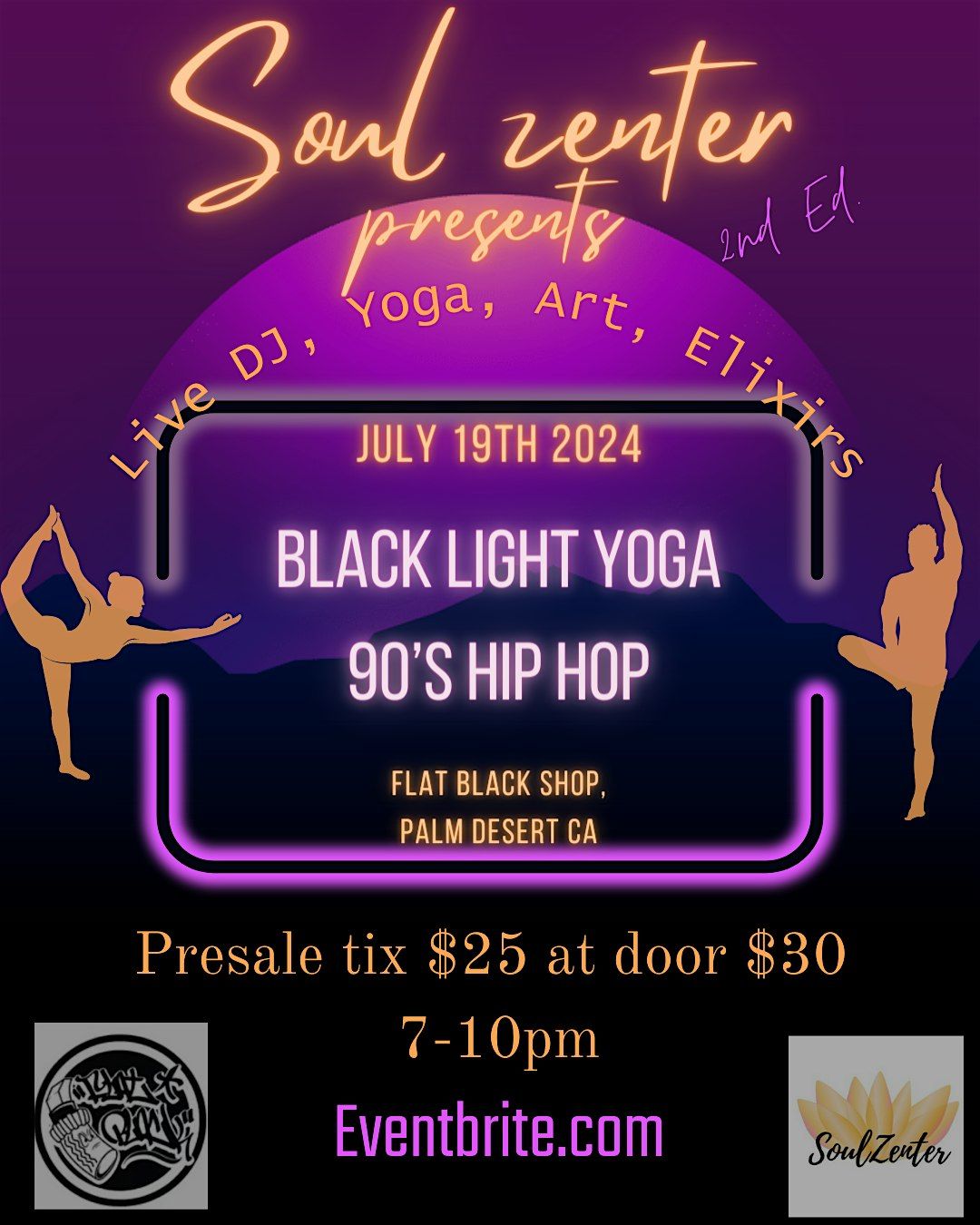 Black Light Yoga Party
