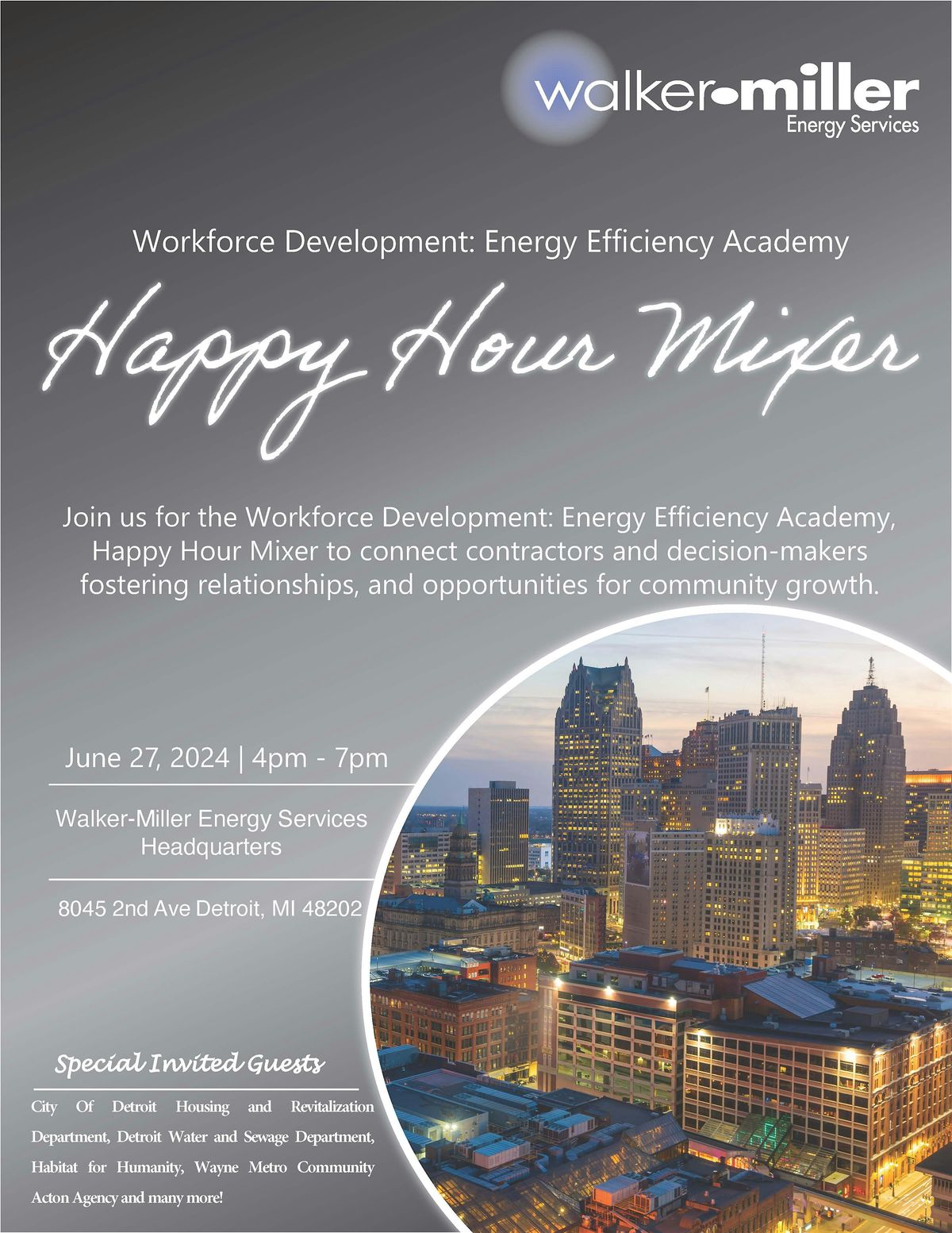 Workforce Development Energy Efficiency Academy Happy Hour Mixer