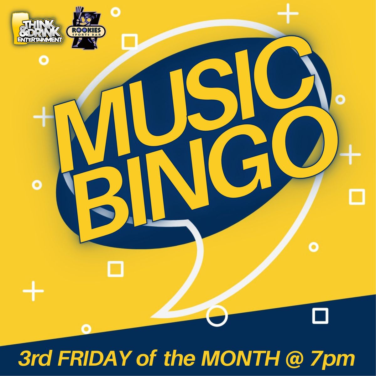 MUSIC BINGO @ Rookies Sports Bar & Grill (Davenport, IA) \/ 3rd Friday of the Month @ 7pm